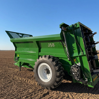 Épandeur de fumier de vache et d'engrais solides en acier inoxydable, grande capacité, pour tracteur, pour engrais organique solide