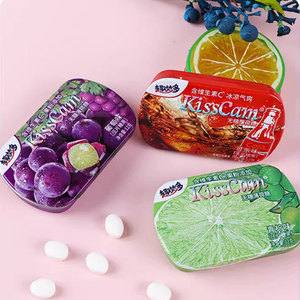 วิตามินซีแบบผงผสมผลไม้ ผลิตภายใต้แบรนด์ของลูกค้า (OEM) บรรจุในกล่องมิ้นท์แบบกระป๋อง ลูกอมแข็ง ปราศจากน้ำตาล น้ำหนัก 12 กรัม บรรจุในกล่องสวยงาม - Product Image 4