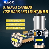 Forte CANBUS A MENÉ LA Lumière De Dôme de Toit Ampoules BA9S BAX9S BAY9S H6W Blanc Couleur CSP Puces 6000K 12V