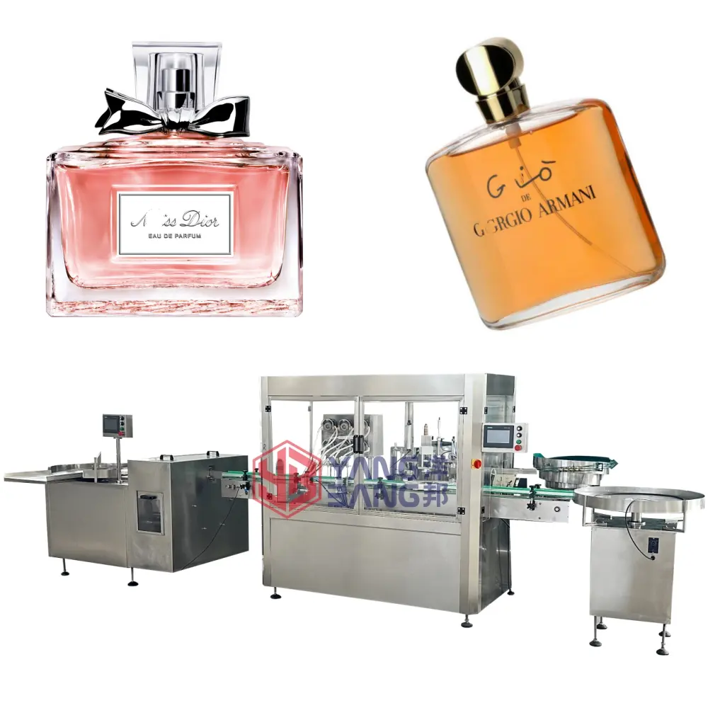 YB-PX4 Glass Bottle Rotary Perfume Filler Machine Essential Oil / Perfume Oil Filling Machine Production Line
