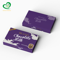 Boîte d'emballage personnalisée pour truffes au chocolat, sur mesure, haut de gamme, écologique, avec logo, échantillon gratuit, carrée, violette