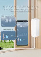 Capteur de température et d'humidité intelligent Tuya Zigbee avec sonde externe, hygromètre intelligent pour la maison, surveillance par application, réfrigérateur, plantes, aquarium