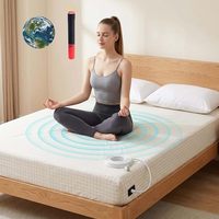 Draps plats de mise à la terre en fibre d'argent et coton biologique, style écossais, pour un sommeil sain