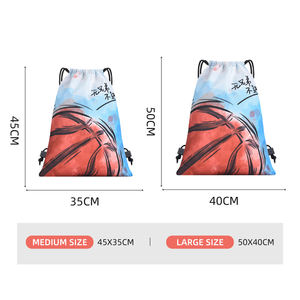 Dye Sublimation <b>Drawstring</b> Backpack Bag Custom Printed - Product Image 5