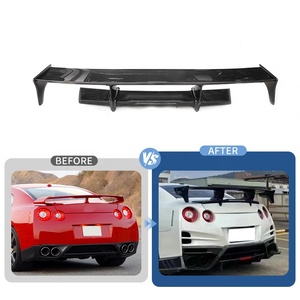 ปีกท้ายรถด้านหลังทำจากไฟเบอร์กลาสผสมคาร์บอนไฟเบอร์สไตล์สุดลับสำหรับ Nissan GTR R35 - Product Image 4