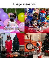Máscara de Silicona con Control de Gestos para Niños, Máscara Transformable con LED Brillante para Halloween, Navidad, Bodas, Graduaciones