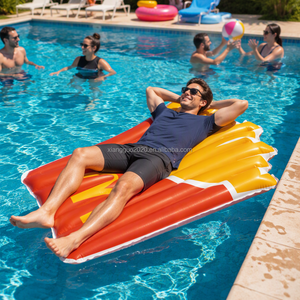 Matelas Gonflable Piscine Frites Françaises en PVC Épaissi, Emballage Personnalisé, Jouet de Piscine <span class=keywords><strong>pour</strong></span> Adultes et Enfants, Plage et Natation - Product Image 3