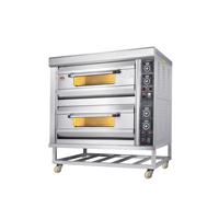 Four à pâtisserie électrique numérique robuste en acier inoxydable 430, cuisson précise, four commercial pour petites boulangeries