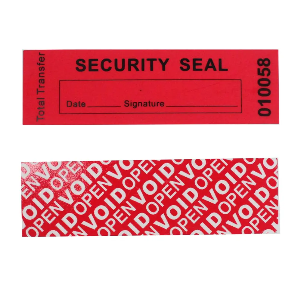 100% 合計転送改ざん明らかなセキュリティ保証ボイドステッカー偽造防止セキュリティシールラベル保証ボイドテープ