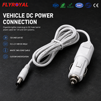 Câble d'alimentation DC mâle 5,5 x 2,1 mm pour allume-cigare de véhicule 12V 24V, faisceau de câblage personnalisé blanc pour électronique automobile