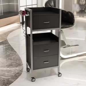 Modern Gold Barber Chair Set Salon Furniture Wood <b>Trolley</b> Hairdressing Fashionable Beauty Shop <b>Tool</b> Cart - Product Image 5