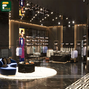 Étagère murale flottante moderne pour vêtements, présentoir de magasin de prêt-à-porter, meuble de présentation pour suspendre les vêtements - Product Image 6