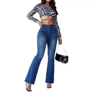 Customized 2024 Summer high waist stretch plus, size womens jeans high quality women jeans/