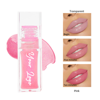 Huile à lèvres repulpante PH Magic avec logo personnalisé, marque privée, végane, changeant de couleur, imperméable, longue tenue, gloss magique pour les lèvres