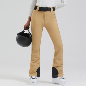 Nuevos Pantalones de Esquí para <span class=keywords><strong>Mujer</strong></span>, Ajustados, Transpirables, Resistentes al Viento e Impermeables, Gruesos, Cálidos, Elásticos, de Poliéster, para Deportes - Product Image 3