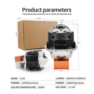 Chenlang bas <span class=keywords><strong>prix</strong></span> voiture à faisceau haut et bas H4 9005 9006 H11 H7 2 ampoule Laser bi-led projecteur lentille phares rénovation pour voiture automatique - Product Image 3