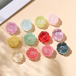 Perles de verre en cristal de fleurs de cerisier glacées, pour la fabrication de bijoux, accessoires de boucles d'oreilles et bracelets DIY - Product Image 4