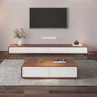 Meuble TV moderne de luxe en bois d'hévéa avec rangement, écologique et durable, pour téléviseurs de 65 pouces et plus, idéal pour le salon