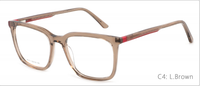 Kacamata Optik Unisex TR Plate Bingkai Persegi Dua Warna Model Terbaru untuk Kegunaan Sehari-hari