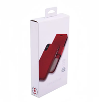 Boîte cadeau rigide de luxe pour téléphone avec logo personnalisé en relief et pelliculage mat, intérieur floqué écologique, fermeture magnétique