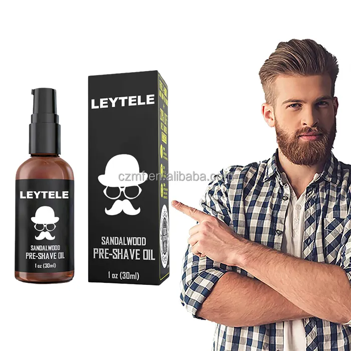 Private Label Biologische Custom Private Label Mens Smerende Pre Shave Scheren Olie Baard Groei Olie Flessen En Pre Shave Olie