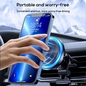 Support de téléphone pour voiture MEMO GW02, refroidissement du téléphone et charge rapide sans fil 15W pour iPhone, chargeur sans fil magnétique pour voiture - Product Image 3