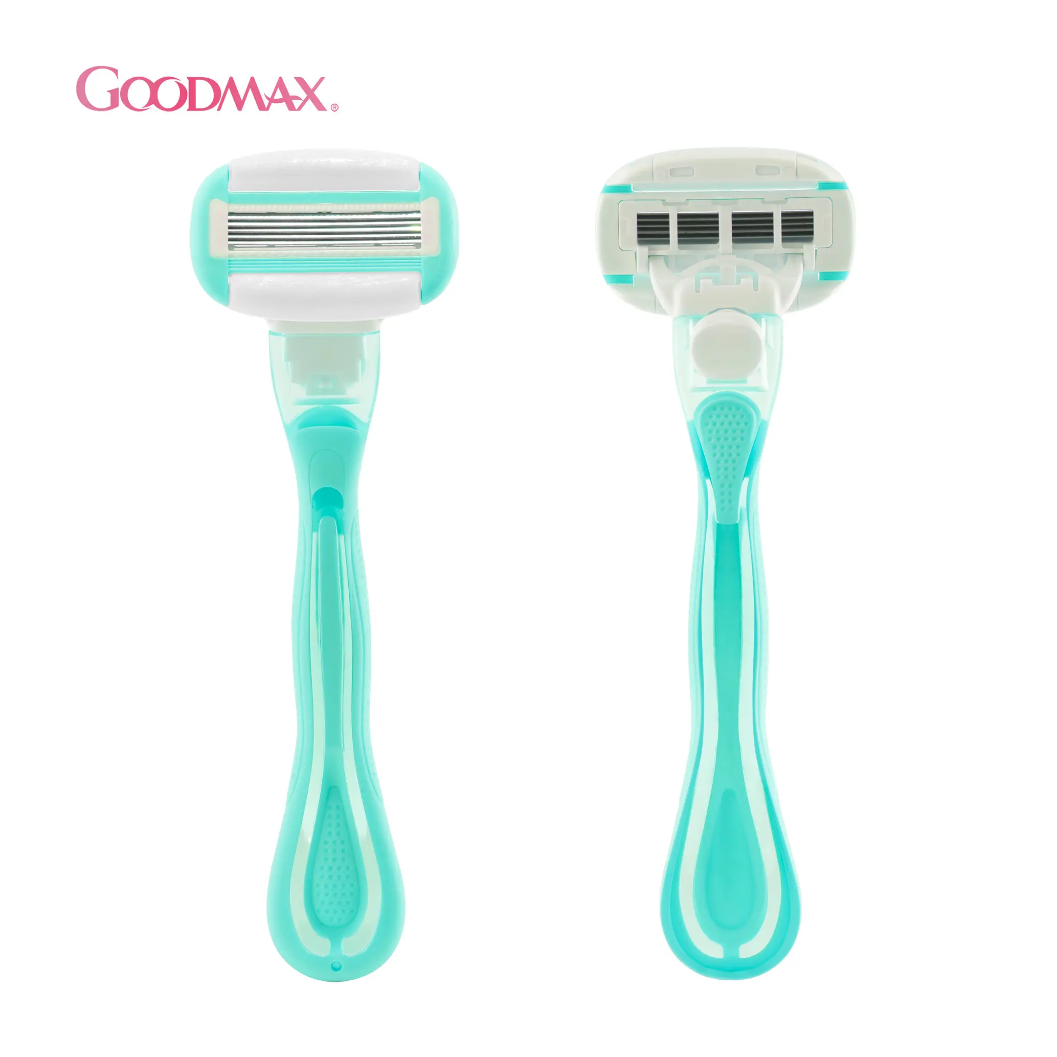 GOODMAX 5 블레이드 친밀한 면도기 여자 얼굴 면도기 내장 비누로 제모