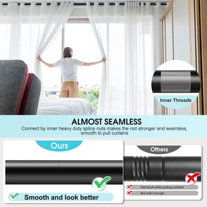 Tringles à rideaux en <span class=keywords><strong>fer</strong></span> <span class=keywords><strong>forgé</strong></span> classiques modernes de vente chaude conception longue avec matériel de montage de tringle pour la <span class=keywords><strong>décoration</strong></span> intérieure - Product Image 3