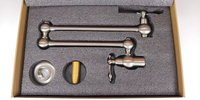 888002 Robinet de cuisine mural de luxe en laiton pour remplissage de casseroles, monocommande, finition brossée, thermostatique, rotation latérale