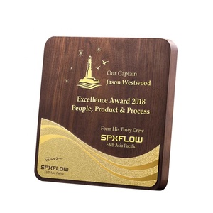Nuevo diseño Placa de escudo de madera en blanco negocio plata aluminio metal placa escudo - Product Image 4