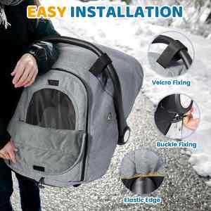 Housse de siège auto d'hiver pour bébé, compatible avec les sièges auto et les poussettes, respirante, auvent de siège auto pour bébé, essentiels d'hiver pour bébé - Product Image 6