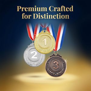 Médaille de sport en alliage de zinc doré en gros, de qualité supérieure, trophée Fiesta vierge, médaille de marathon en métal 3D personnalisée - Product Image 2