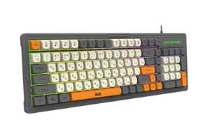 2.4Ghz kablosuz serigraf karakter kablolu aydınlatma membran oyun klavyesi bilgisayar dizüstü mobil kullanım için 1.5PU kablo - Product Image 2