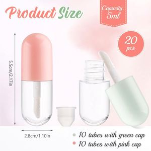 หลอดลิปกลอสพลาสติกเปล่าแบบขวดฝาเกลียวขนาด 2 มล. ขายส่ง โปร่งใส พิมพ์โลโก้ตามสั่งได้ ใช้สำหรับบลัชออน - Product Image 2