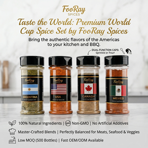 Ultimate BBQ Seasoning Set 4 Bottles Spices Herbs Prod Collection National Flag Design Spice Buyer Export OEM Wholesale - Product Image 1