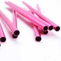 Pailles en aluminium de luxe, best-seller, écologiques, réutilisables, portables, en acier inoxydable