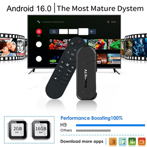 Meilleure Clé TV H9 de 2025 Android 16 ATV Processeur <span class=keywords><strong>Allwinner</strong></span> <span class=keywords><strong>H313</strong></span> 1080P 2 Go de RAM 16 Go de ROM WIFI 2.4G Boîtier TV Quad-Core Noir - Product Image 2