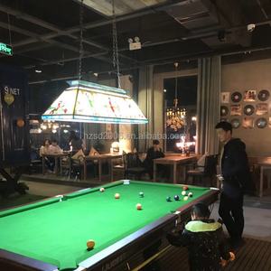 Lámpara Colgante Rectangular Tiffany de 40 Pulgadas para Mesa de Billar/Snooker, 6 Luces, Vidrio Tintado, para Iluminación de Comedor - Product Image 5