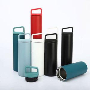 2025 Hot Selling <b>Reusable</b> Vacuum Insulated Wide Mouth Stainless Steel Water Bottle <b>with</b> Handle <b>Lid</b> - Product Image 1