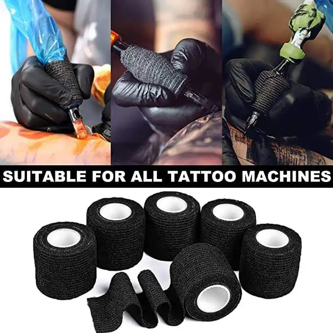 Waterdichte Tattoo Grip Cover Tape Samenhangende Elastische Zelfklevende Tattoo Nazorgverband Tattoo Grip Wrap