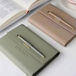 Exquisite High-End Leather Hardcover Notebook with Custom Logo High-Value Loose-leaf Hand Book/Diary Business Gift - Product Image 1
