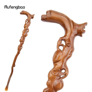 ไม้เท้ารูปทรงลูกพีชลายเสือดาว ทำจากไม้แท้ สำหรับสุภาพบุรุษ - Product Image 1