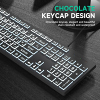 Clavier à gros caractères SC623 pour personnes âgées, rétroéclairage LED, USB Plug and Play, garantie 1 an, nouveau, 104 touches, disposition multilingue