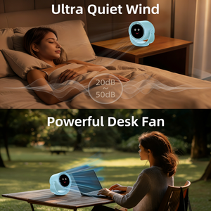 Mini Ventilador de Escritorio Portátil con Pantalla Digital, Mini Ventilador Recargable de 4000 mAh para Hogar, Oficina y Dormitorio - Product Image 4