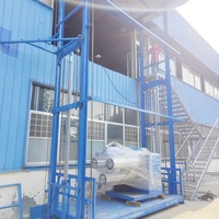 Monte-charge hydraulique robuste sur rail, télécommandé, pour entrepôt de construction, capacité 2-5 tonnes
