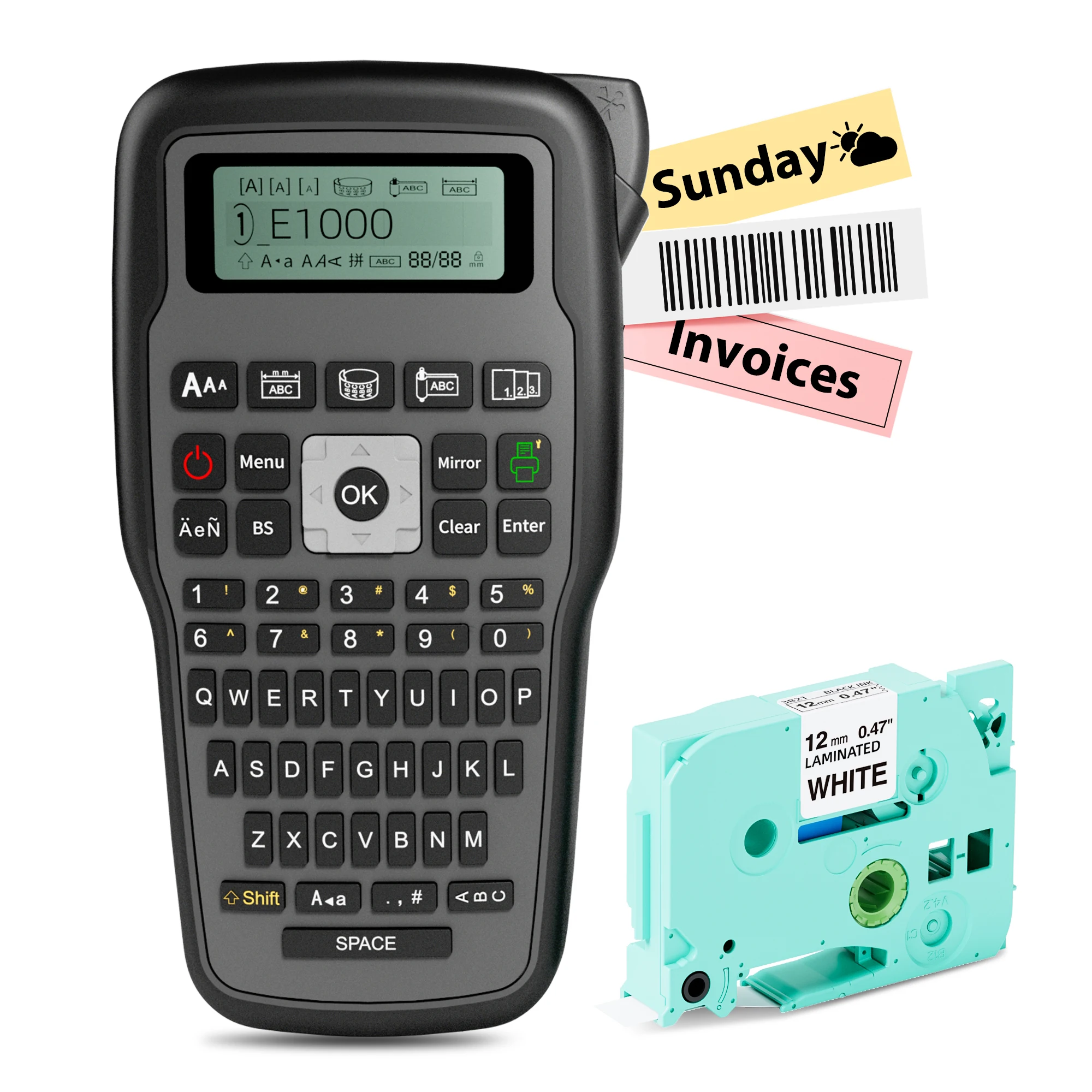 Gray Printer+1 Label Tape