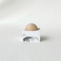 Diffuseur d'aromathérapie en plâtre à motif marbré, boule en bois, diffuseur d'huiles essentielles, décoration d'intérieur avec emballage personnalisé