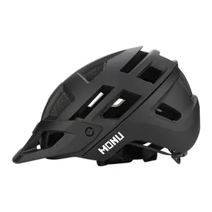 Oem monu capacete personalizado de china fábrica mtb, capacete tem viseira solar removível com respirável e segurança para adultos, capacete de montanha unissex