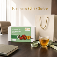 Thé Blanc Vieilli de Haute Qualité avec Goji, Dattes Rouges et Reishi – Coffret Bien-être 30 Sachets – Vente Directe Usine, Faible MOQ, Emballage Personnalisé