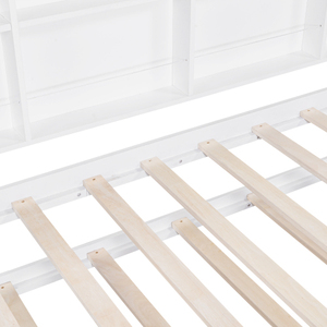 <span class=keywords><strong>Lit</strong></span> double en bois moderne et durable <span class=keywords><strong>pour</strong></span> enfants avec <span class=keywords><strong>lit</strong></span> gigogne et étagère <span class=keywords><strong>pour</strong></span> chambre à coucher, appartement, hôtel, blanc - Product Image 4